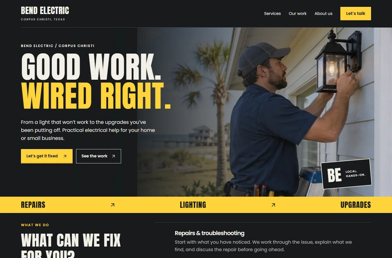 Bold & Direct electrical website preview